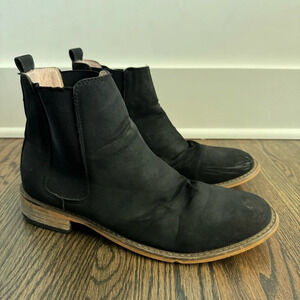 J75 by JUMP Black Leather Round Toe Pull On Chelsea Boots Men’s Size 8